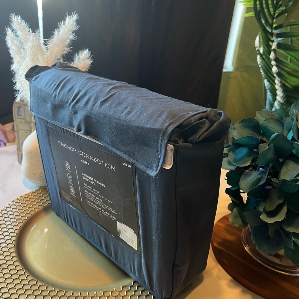 French Connection Navy Sheet Set blue - Picture 11 of 11